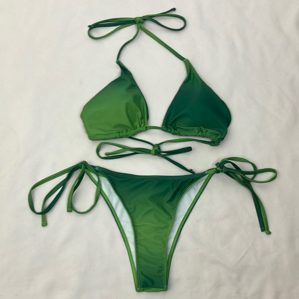 Green Tie Bikini Set woman’s size xtra large